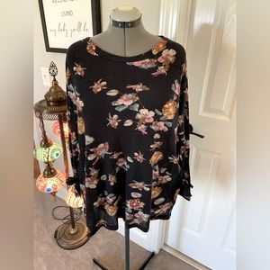 Her Entire Name Says Grace - Floral Long Sleeve Blouse Shirt